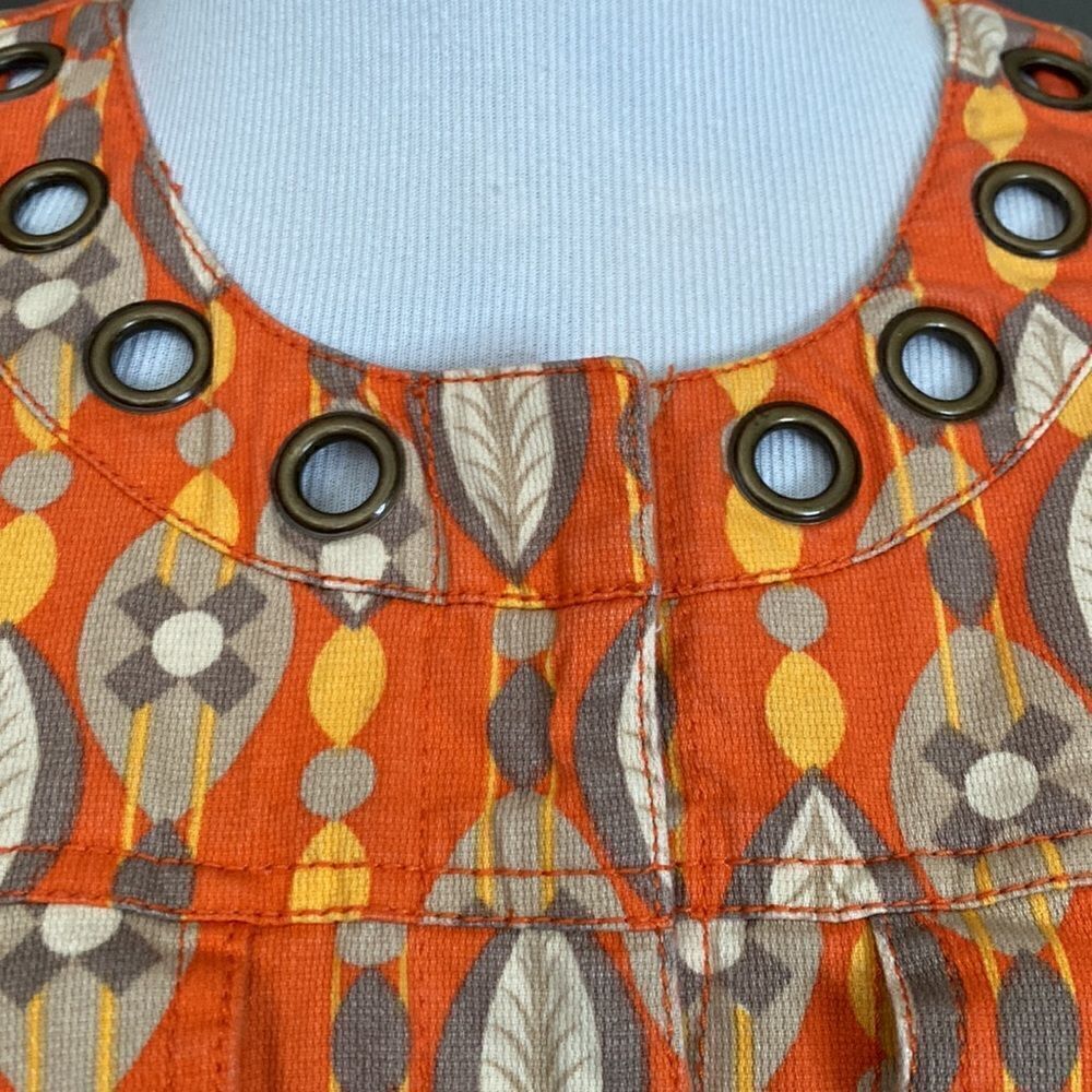 Multiples Patterned Cropped Sleeve Jacket Large Grommet Details - Picture 3 of 14